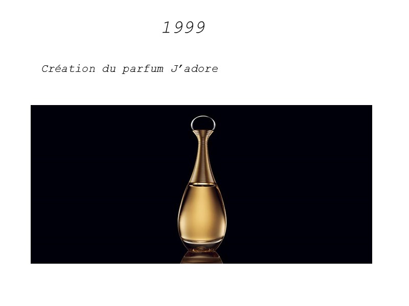 Création du parfum J’adore 1999